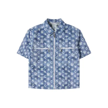 C'N'C Denim Jackets Women's Blue Pattern