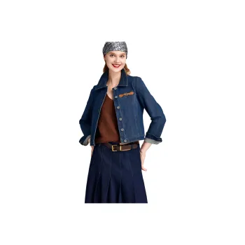 HAVVA Denim Jacket Women's Blue