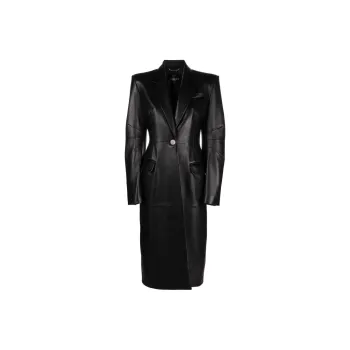 VERSACE Leather Trench Coat