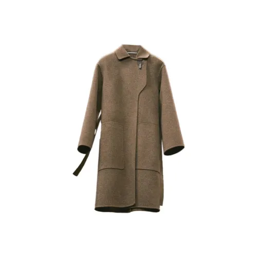 HERMES Velvet Jackets Women's Tundra Green