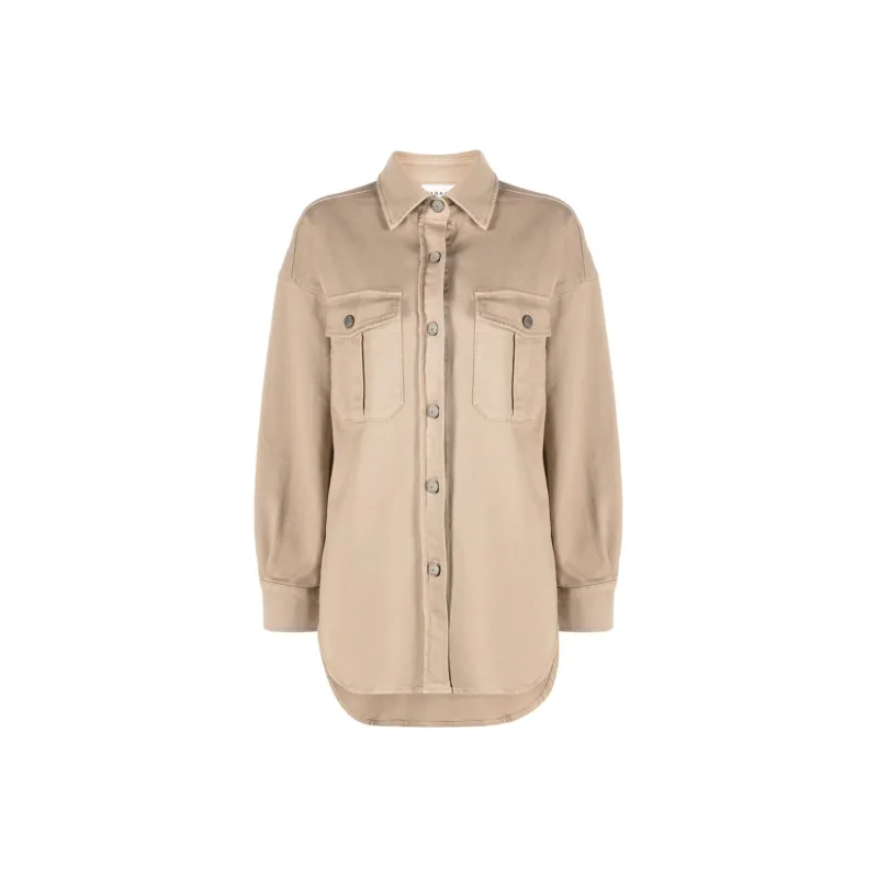 PAROSH Denim Jacket Women's Beige-0