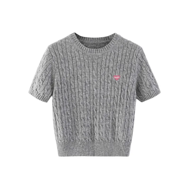 XIMENG Knitwear Women's Heather Gray-0