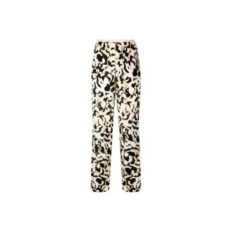 Forte Forte Abstract print Crushed velvet Trousers-0