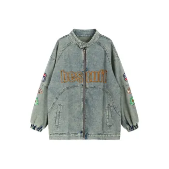Garbege Denim Jacket Women's Blue