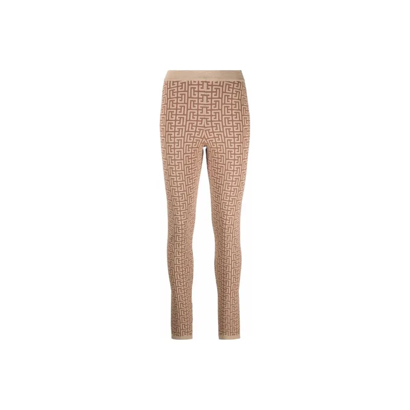 BALMAIN Debossed Monogram Leggings-0