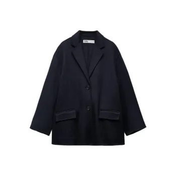 ZARA Coats Women's Navy Blue
