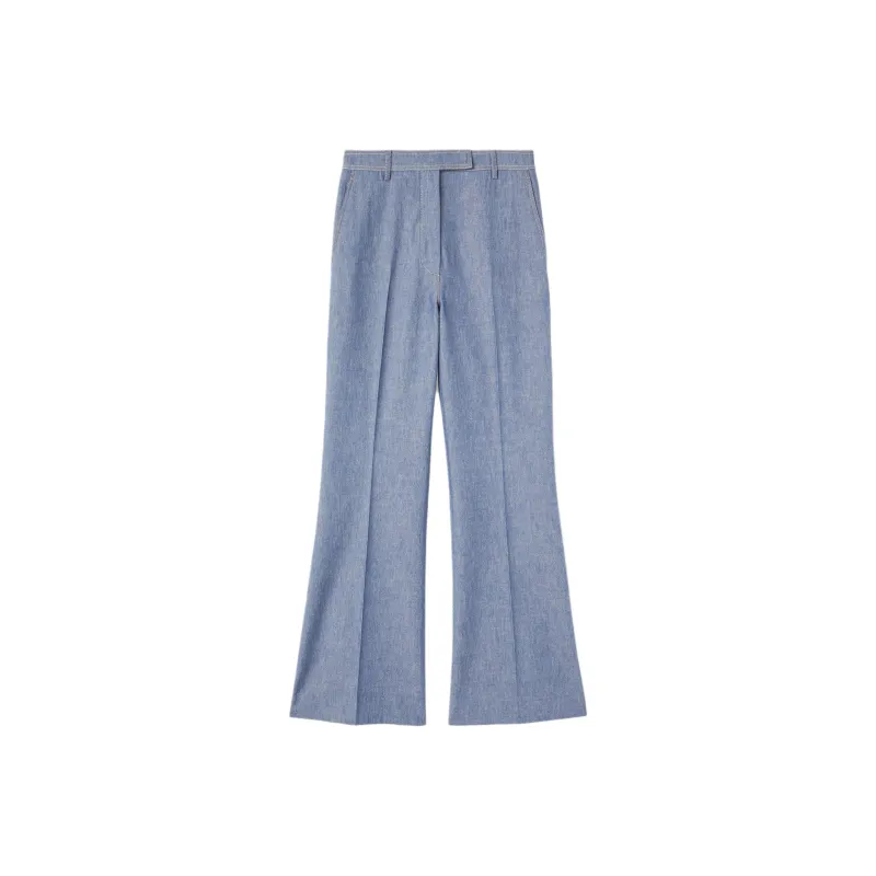 Loro Piana Casual Pants Women's Chambord Blue-0