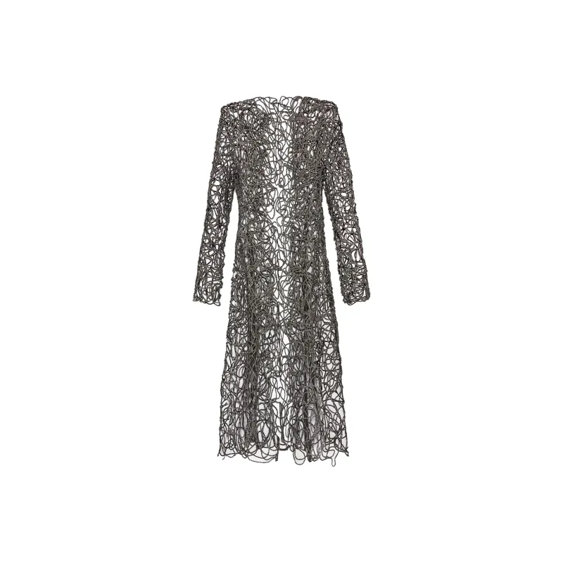 Oscar De La Renta Crystal Embroidered Cord Coat-0