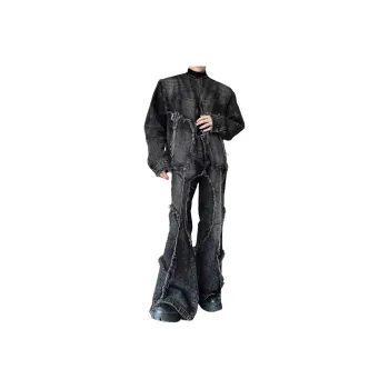 FA2LO Casual Sportswear Unisex Black Gray Color