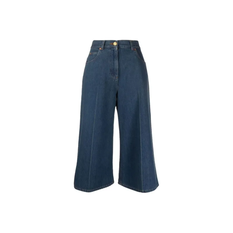 GUCCI Horsebit detail Wide leg Culottes-0