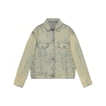 GUCCI Denim Jacket Women's Gray