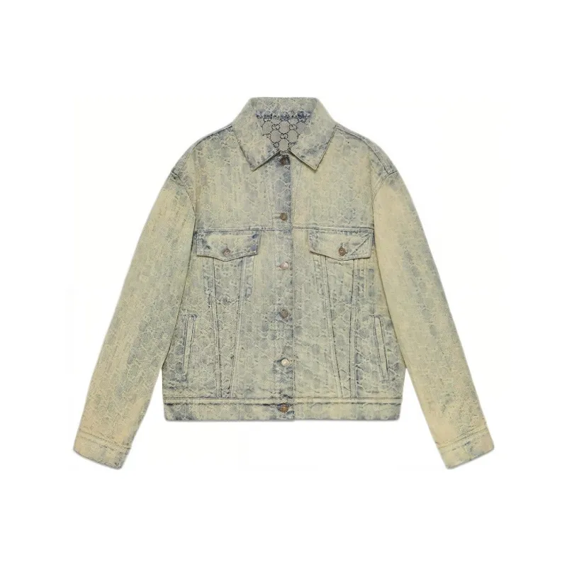 GUCCI Denim Jacket Women's Gray-0