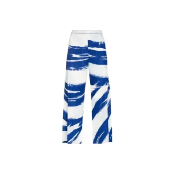 PLEATS PLEASE ISSEY MIYAKE FW22 Knitted Sweatpants Women's Blue