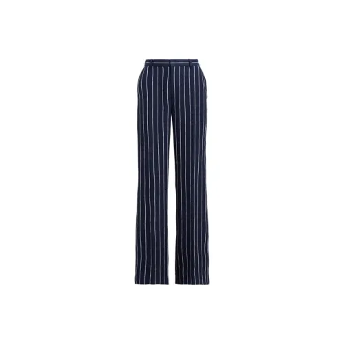 Polo Ralph Lauren Pinstriped Wide leg Linen Trousers