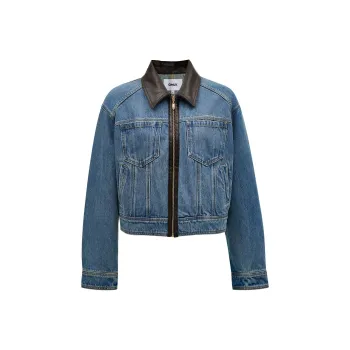 ONLY Cropped Coats Women's J34 390 Washed Denim Blue