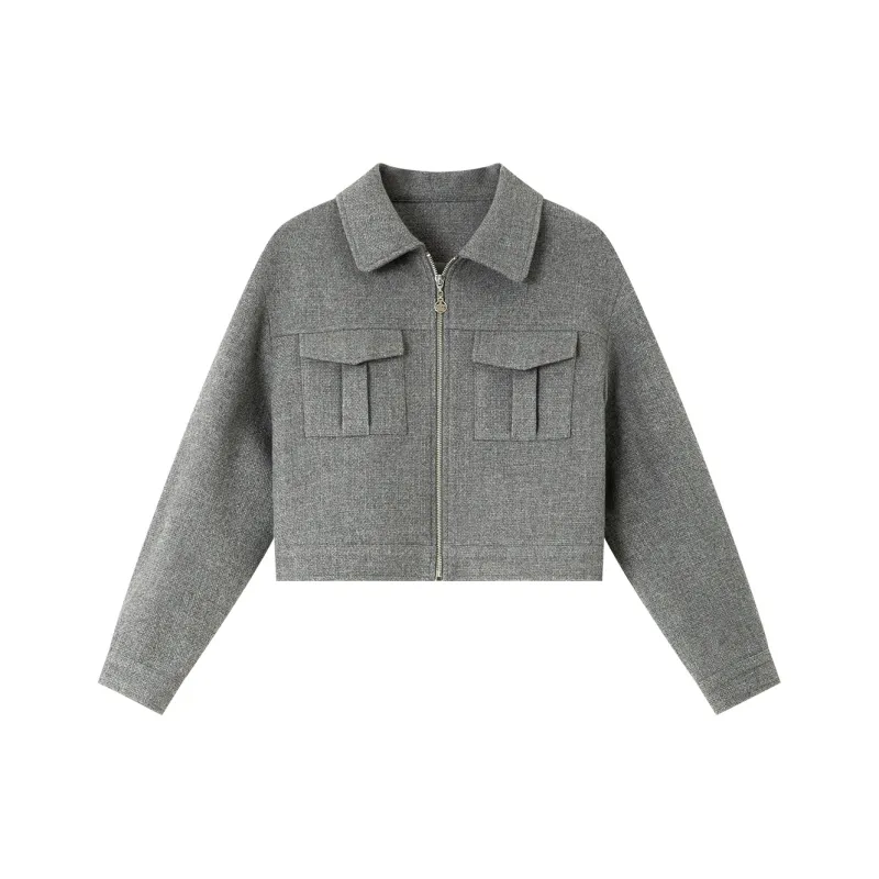 VIMLY Cropped Coats Women's-1