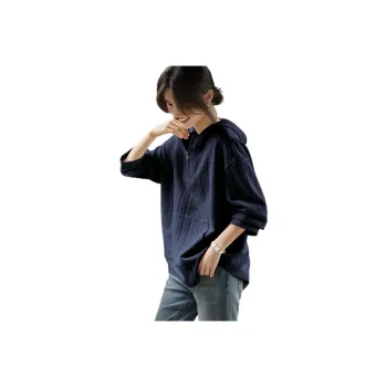 XWI Sweatshirt Women's Navy Blue Fleece Lined