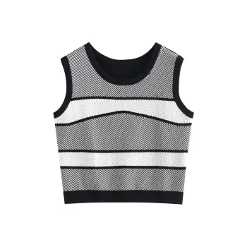 Initial Language Knitwear Women's Black White