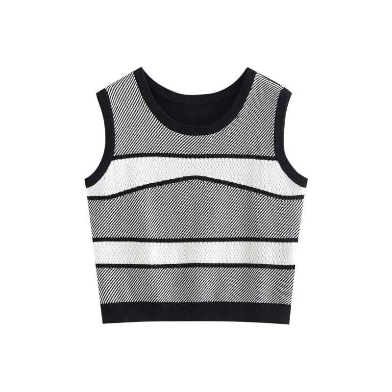 Initial Language Knitwear Women's Black White-0