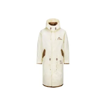 EVISU Trench Coats Women's White & Khaki