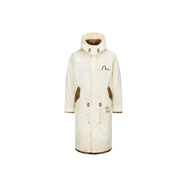 EVISU Trench Coats Women's White & Khaki-0
