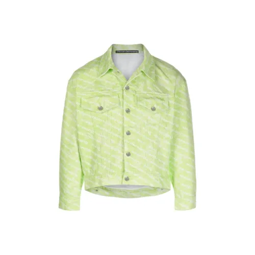 Puffy Wang Denim Jackets Women's Green