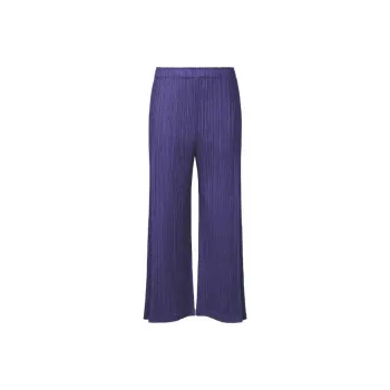 PLEATS PLEASE ISSEY MIYAKE Knitted Sweatpants Women's Purple