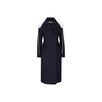 Ferragamo Double-Breaated Hooded Coat