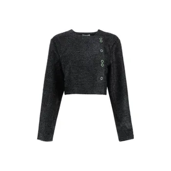 GANNI Cropped Coats Women's Black