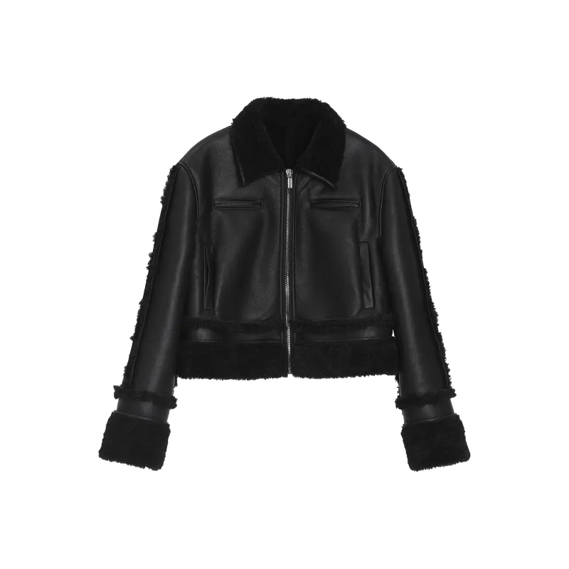 Fstudio Velvet feel Coat Women's Black-0