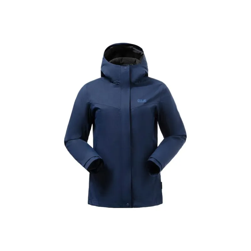 Jack Wolfskin Outdoor Hiking Waterproof And Windproof Windbreaker Jacket Women's Europe Version-2
