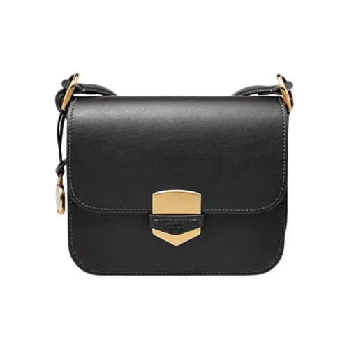FOSSIL Smooth Leather Shoulder Bag, Crossbody Bag Women's Black