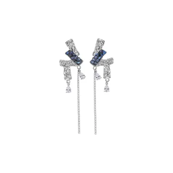KING OF BLING Alloy, Zircon, Glass Earrings Women's