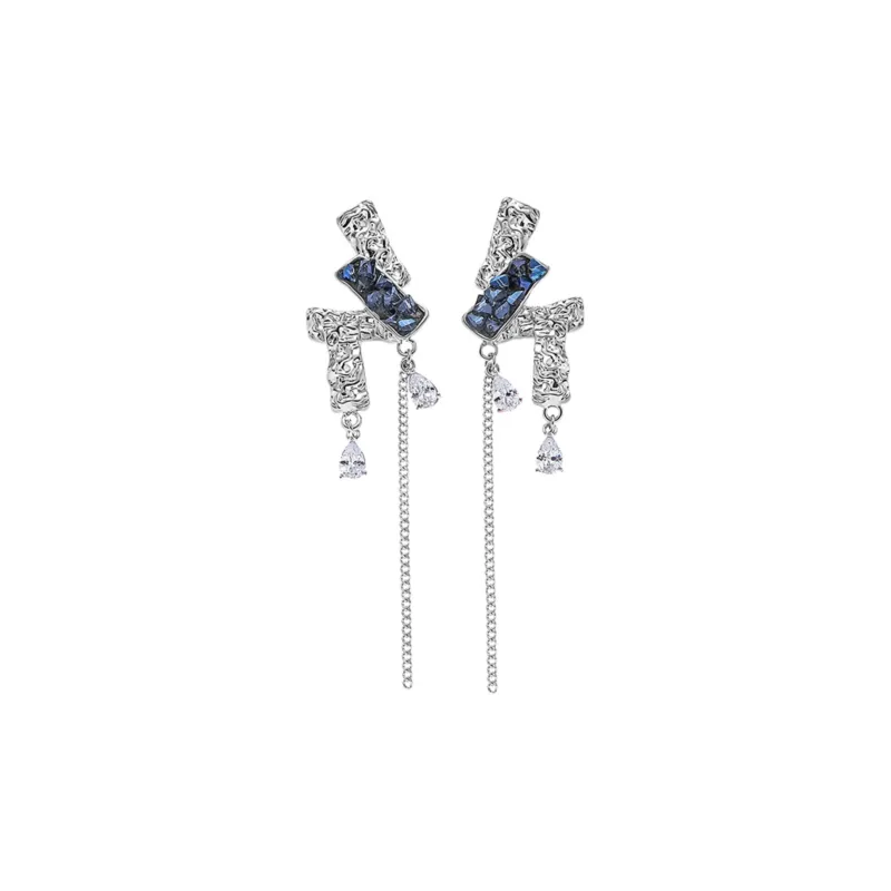 KING OF BLING Alloy, Zircon, Glass Earrings Women's-0