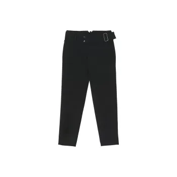 Yohji Yamamoto Gabardine Belted Tapered Trousers