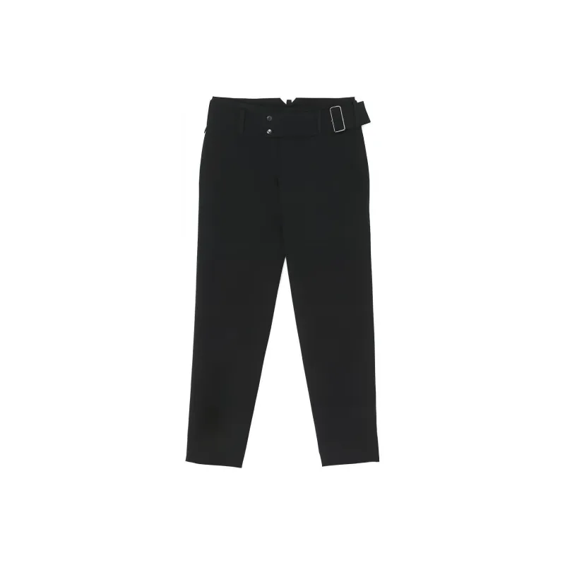 Yohji Yamamoto Gabardine Belted Tapered Trousers-0