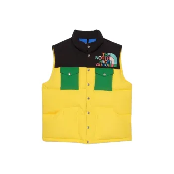 GUCCI X The North Face Down Vest Yellow/Black/Green