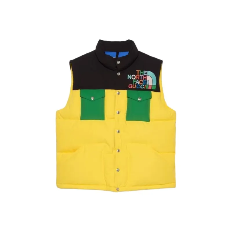 GUCCI X The North Face Down Vest Yellow/Black/Green-0