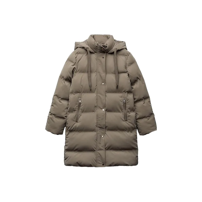 ZARA Puffer Jacket Women's Gray-0