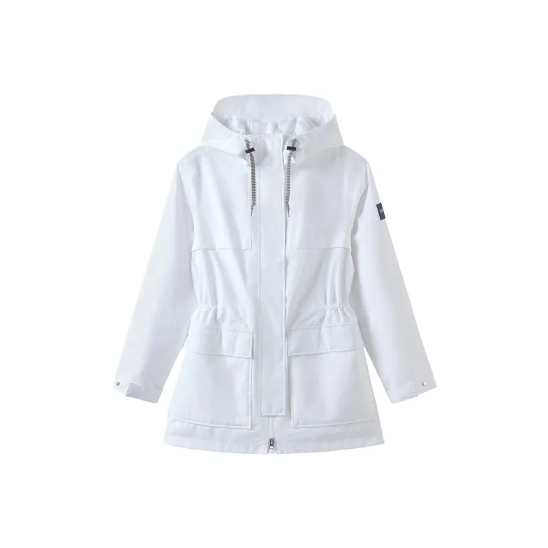 AIGLE Water Resistant Windproof Breathable Windbreaker Jacket Women's Ultra Bright White-0