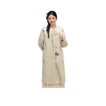 ZIHAN Coats Women's Creamy White