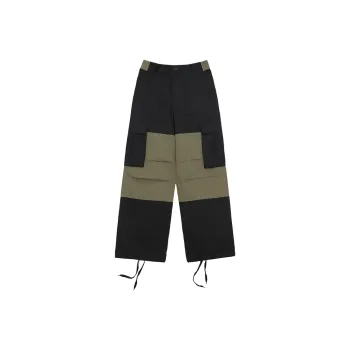 Ahhhing Casual Pants Unisex Black Crash Green
