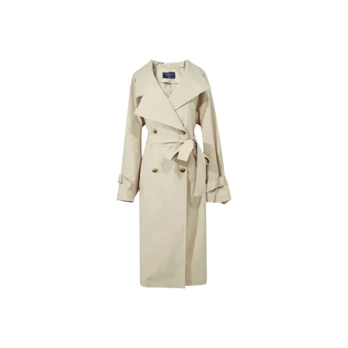 3COLOUR Trench Coat Women's Light Coffee