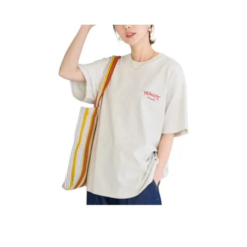 Snoopy X FREAK'S STORE T Shirts Women's Light Gray