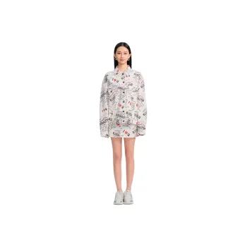 Blood Glitter Denim Jacket Women's White Floral