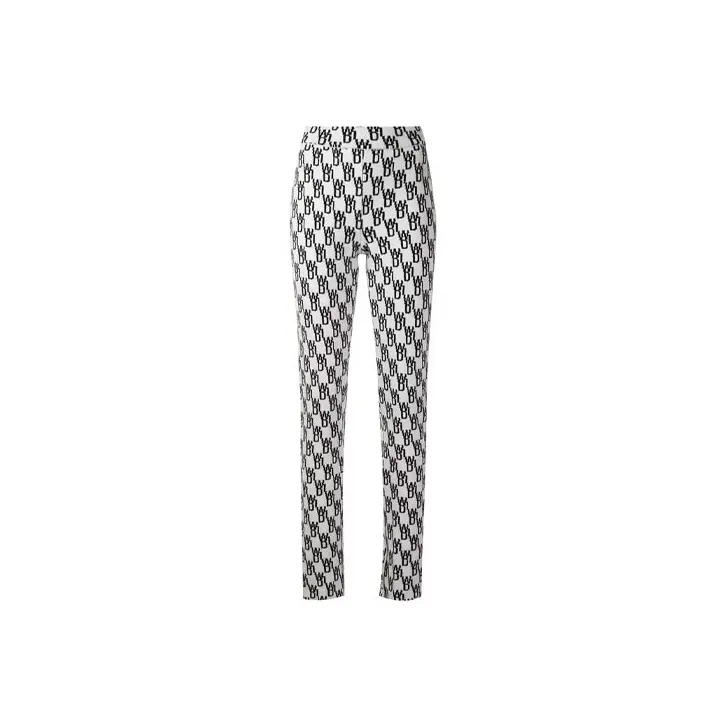 WE11DONE Logo Pattern Knitted Leggings-0
