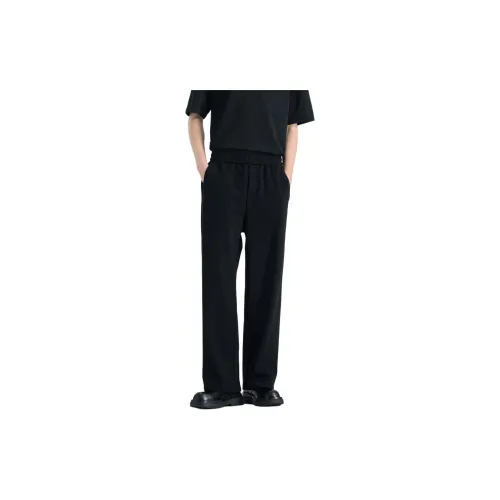 WILD LEADER Casual Pants Men's Black Diamond Fleece[WKW5138W97]