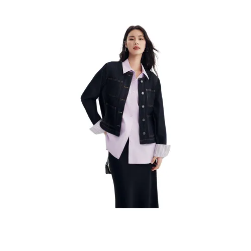CHUMIAN Denim Jacket Women's Original Beef Color