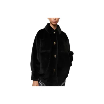 Maje Velvet Jackets Women's Black