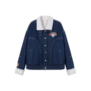 B.Duck Denim Jacket Women's Dark Denim Blue